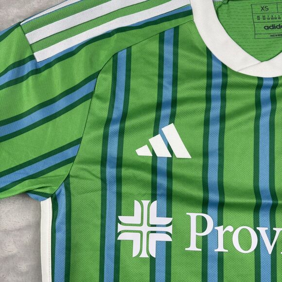 Adidas Men’s Seattle Sounders Size XS Authentic Version Home Soccer Jersey MLS - Picture 3 of 14